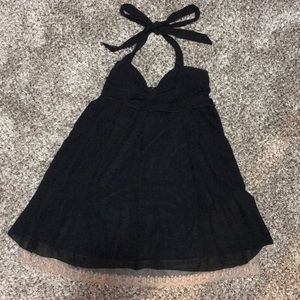 Black halter dress